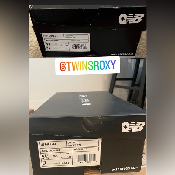 NWT FIGS New Balance 5740 sneakers Sunset Orange. Unisex. - Picture 6 of 6